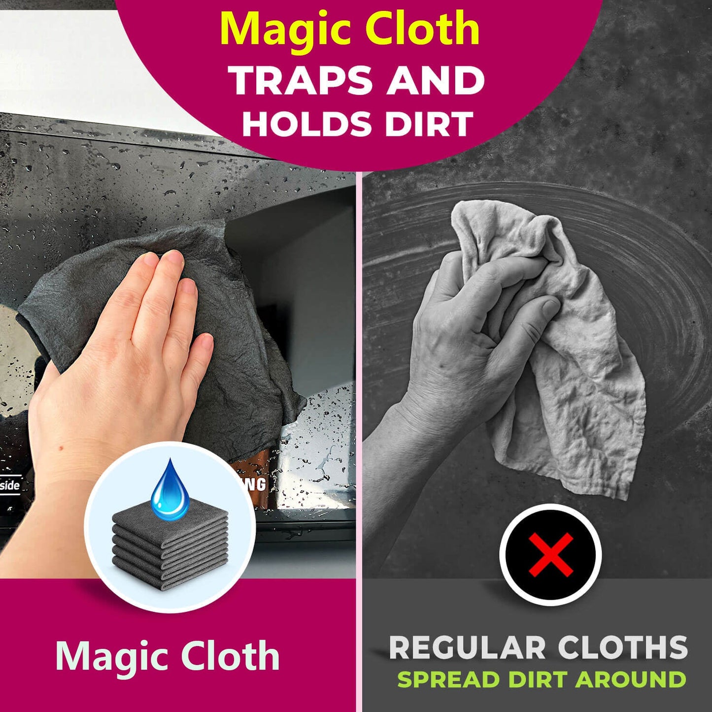 Magic Microfiber Cleaning Cloth (5-Pack)